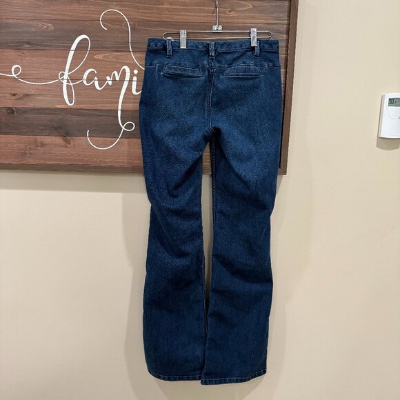 BANANA REPUBLIC 2 DEMIN FLARED TROUSER JEANS Denim Work Casual Y2K Retro - Picture 7 of 11